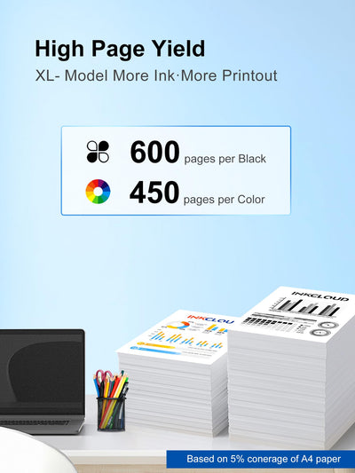 INKCLOUD 305XL Druckerpatronen Kompatibel für HP 305 Druckerpatronen für DeskJet 2700 2710 2720 DeskJet Plus 4110 4120 Envy 6010 6020 Envy Pro 6400 6420 (1 Schwarz und 1 Farbe)