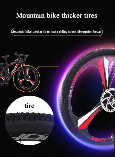 Wmmner Mountainbike 26 Zoll Carbonstahl Scheibenbremse Speed Mountainbike Schüler Männer Und Frauen Fahrrad Fahrrad Höhenverstellbar/B/26 Zoll 21-Gang