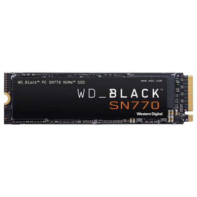 WD_BLACK SN770 NVMe SSD 500 GB (High-Performance NVMe SSD, Gaming SSD, PCIe Gen4, M.2 2280, Lesen 5.000 MB/s, Schreiben 4.000 MB/s) Schwarz