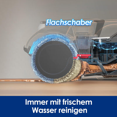 Tineco iFLOOR 5 Breeze Complete Nass Trockensauger, EIN-Schritt-Reinigung für Hartböden, Kantenreinigung <0.5cm, Dreifache Batterielebensdauer, Selbstreinigung, Leichtes Kabelloses Saugwischer, Blau