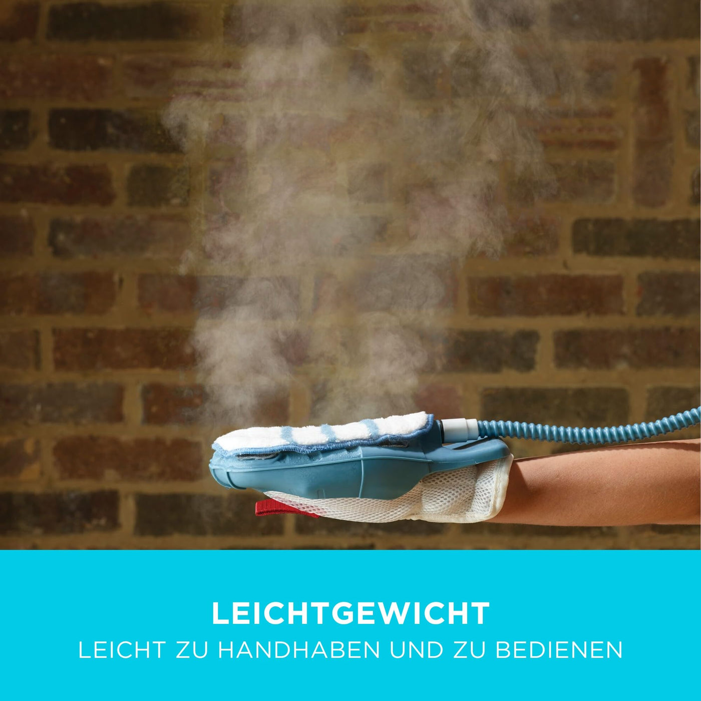 BLACK+DECKER Dampfreiniger 1600W 2in1 Dampfbesen mit Handdampfgerät (für hygienische, gründliche Sauberkeit, für die Reinigung des gesamten Haushaltes, inkl. 11-tlg. Zubehör) BHSM166DSM-QS