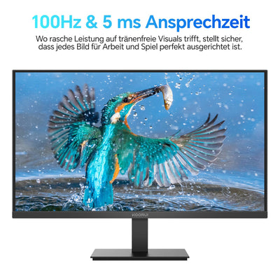 KOORUI E2412F 24 Zoll Monitor, FHD 1920 x 1080 100Hz PC Monitor, HDMI 1.4, Eye Care Bildschirm, 5ms GtG 5° bis 15° neigbar, VESA 100 x 100mm