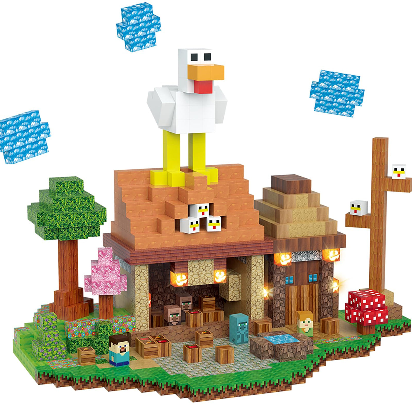 TUKIIE Magnetische Bausteine 120 Stück 1" Light Up Magnetic Building Blocks Magnetblöcke Magnetbausteine Magnetspiele Spielzeug für Kinder ab 3 Jahren Kreative Magnetspielzeug Geschenke Jungen Mädchen