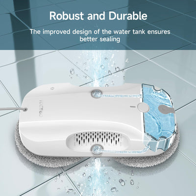 iDEEBO E300 Fensterputzroboter mit Doppelseitigem Sprühsystem, Auslaufsicherem Wassertank, Leicht Aufrüstbar, für Eine Gründliche Streifenfreie Fensterreinigung