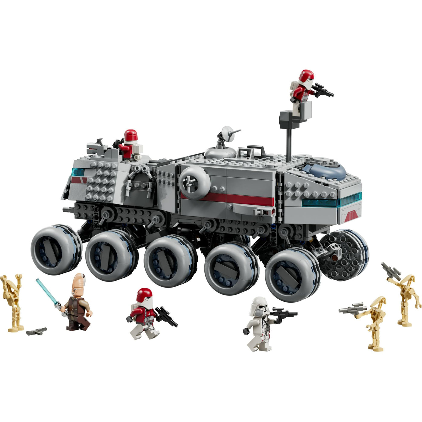 LEGO Star Wars: The Clone Wars Republikanischer Juggernaut - Spielzeug mit Transportfahrzeug - Bauset mit Lichtschwert - Kreatives Spielzeug für Kinder und Erwachsene Fans - 75413