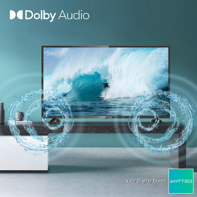 Antteq AB42D1 Fernseher 42 Zoll (TV 107 cm), Dolby Audio, LED, Triple Tuner DVB-C / T2 / S2, CI+, HDMI, Mediaplayer per USB, digitaler Audioausgang, incl. Hotelmodus