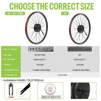 Bafang 48V500W 700C Vorderradnabenmotor-Kit G020 E-Bike Umbausatz mit P860ML Digitalanzeige und Smart Controller