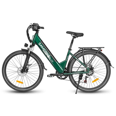 SAMEBIKE 26" E-Bike für Erwachsene, 7 Gang Elektrofahrrad mit Austauschbarem 36V 15Ah Akku, 25 km/h und 80–120km Reichweite E-Bike für Städtische Pendler, IP56 Wasserdicht