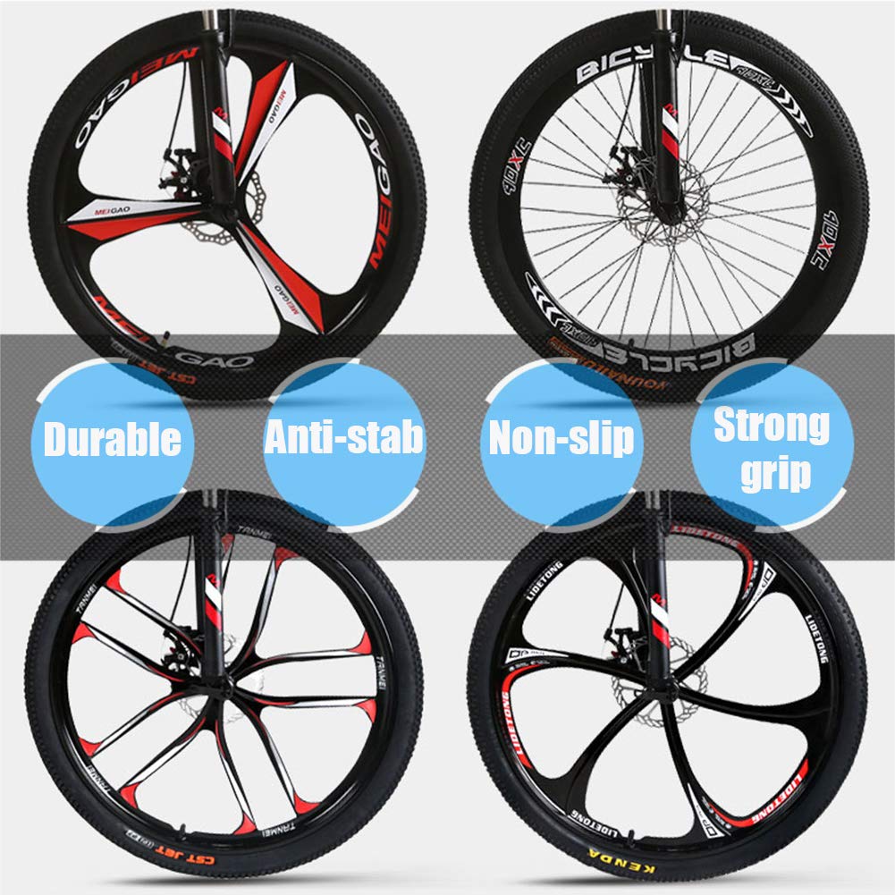 Wmmner 26 Zoll Mountainbike Für Erwachsene Männer Und Frauen, Doppelfederung Mountainbike Mit Scheibenbremsen, Faltbare High Carbon Stahlrahmen, Verstellbarer Sitz, Blaue Speiche, 27 Geschwindigkeit/B