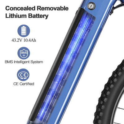 Varstrom Elektrofahrrad für Erwachsene Mittelmotor 250W 100 Nm E-Bike Damen Herren Ebike 100km Reichweite durch 43,2V 10,4AH Li-Ion Akku 8 Gänge, 29 Zoll MTB Hexagon Boost 3.0