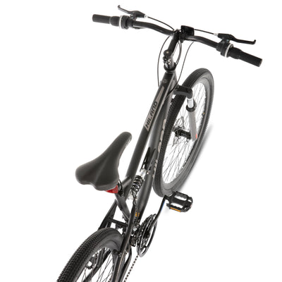 Hiland 26 Zoll Vollfederung Herren Mountainbike, 21 Gang, Mountainbike für Männer Frauen, Doppelscheibenbremse Fahrrad für Männer Frauen Erwachsene Fahrrad Schwarz