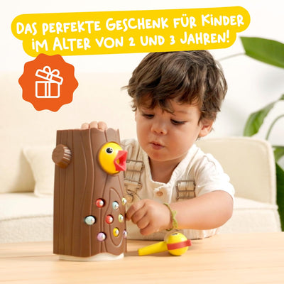 Nene Toys Kleiner Specht – Magnetspielzeug für Kinder ab 2 Jahren – Lernspiel für Kleinkinder mit Farben & Magneten – Spielzeug zur Förderung der Feinmotorik – Geschenk 2 3 Jahre Jungen Mädchen