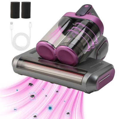 Matratzenstauatratzenstaubsauger Bettstaubsauger 13KPa Sauger Doppelsauger Handstaubsauger Anti- Allergen mit UV- C und Ultraschall für Tierhaare Bettlaken Sofa Kissen und mehr