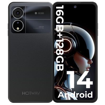 HOTWAV NOTE12 2024 Smartphone Ohne Vertrag, Android 14 Octa Core 16GB+128GB/1TB Erweiterbar Handy Ohne Vertrag, 6.8" HD+ Display 5160mAh Handy Günstig, 48MP+16MP Kamera Dual SIM 4G Simlockfreie Handys