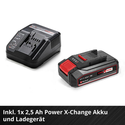 Einhell Akku-Schlagbohrschrauber TE-CD 18/44 Li-i (1x2,5Ah) Power X-Change (18 V, 44 Nm, Schlagbohrfunktion, 13 mm Metallbohrfutter, 2-Gang, inkl. 2,5 Ah Akku & Ladegerät)