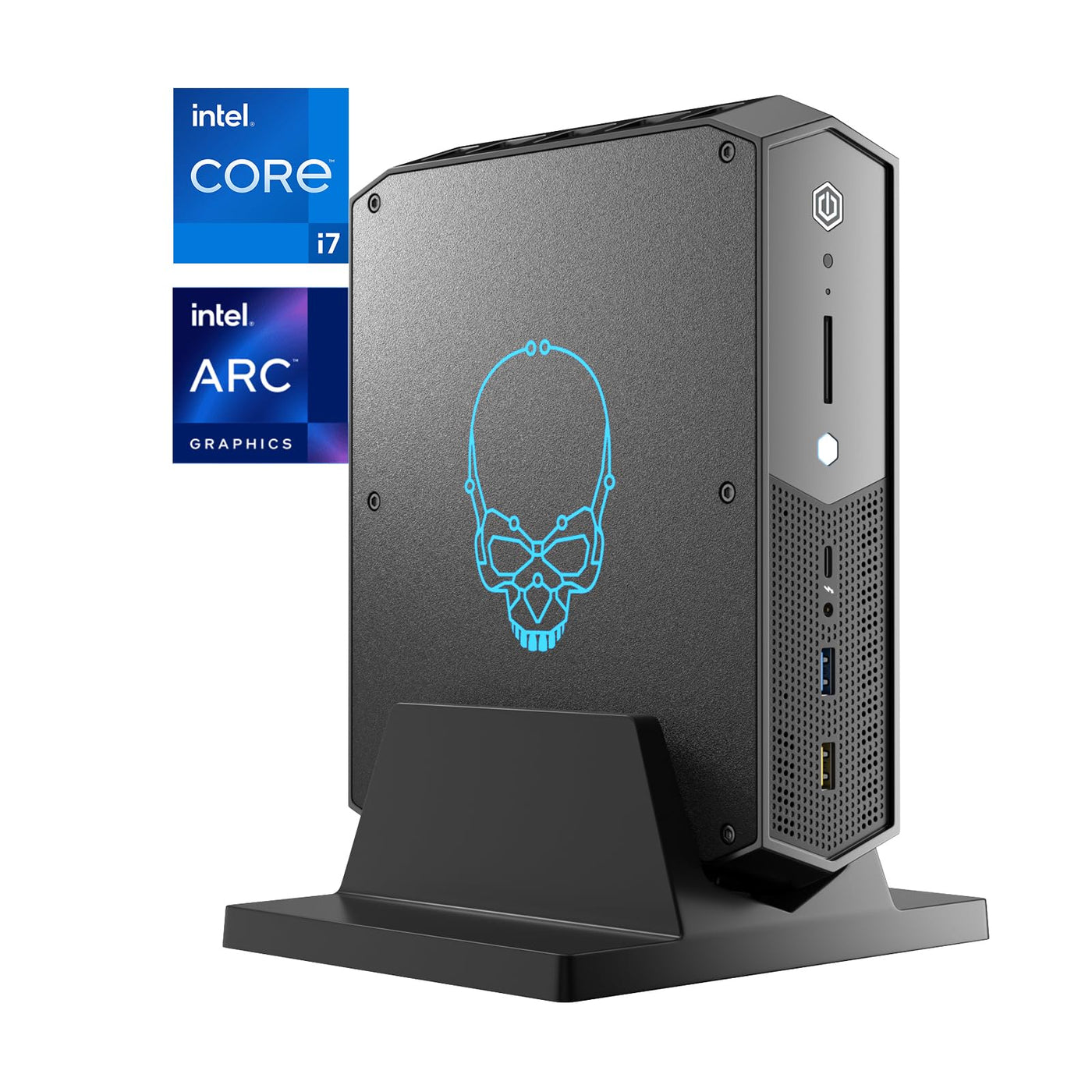 Intel NUC 12 Enthusiast Mini Gaming PC Serpent Canyon, 32GB RAM & 1TB SSD, Intel Core i7-12700H Prozessor (24M Cache, bis zu 4,70 GHz), Intel Arc A770M Grafik mit 16GB GDDR6 VRAM (NUC12SNKi72)