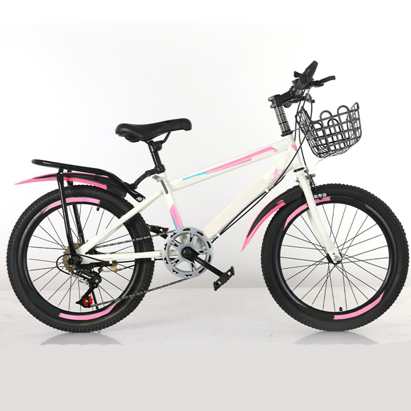 Mountainbike 24 Zoll Singlespeed High Carbon Steel Geeignet für Kinder und Jugendliche Rosa C,22 inches