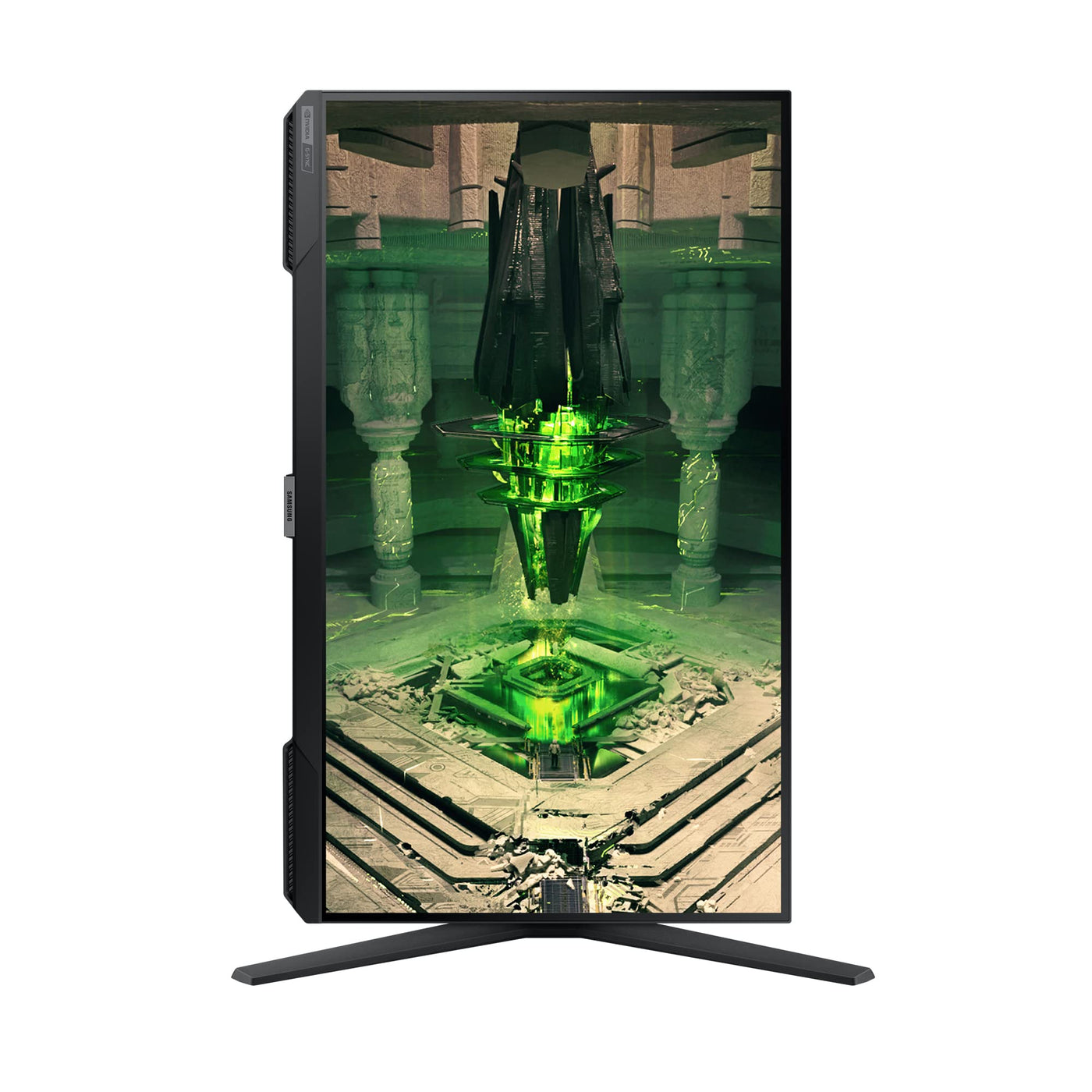 Samsung Odyssey G4B Gaming Monitor LS27BG400EU, 27 Zoll, IPS-Panel, Full HD-Auflösung, AMD FreeSync Premium, G-Sync kompatibel, 1 ms (G/G) Reaktionszeit, Bildwiederholrate 240 Hz, Schwarz