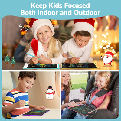 TECJOE LCD Schreibtafel Kinder, 4 Pack Zaubertafel, 8.5 Zoll Maltafel Zaubertafel für Kinder, Mal Tablet Kinder für Kinder zum Reisen, Geschenk Spielzeuge für 3 4 5 6 Jährige Jungen, Mädchen