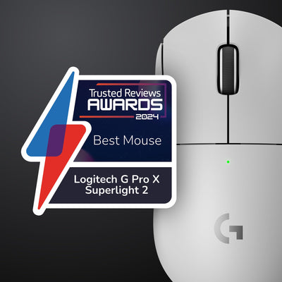 Logitech G PRO X SUPERLIGHT 2 LIGHTSPEED Kabellose Gaming-Maus, Lightweight, 60g, 8K-Abrufrate, LIGHTFORCE Hybrid-Schalter, HERO 2 Sensor, 44K DPI, 5 programmierbare Tasten, USB-C, PC/Mac - Weiß