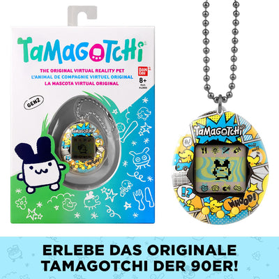 Bandai - Tamagotchi - Original Tamagotchi - Pochitchi Comic Book - Elektronisches virtuelles Haustier - Interaktives Haustierspielzeug - Erdbeermotiv - Spielzeug für Kinder ab 8 Jahren - 42976