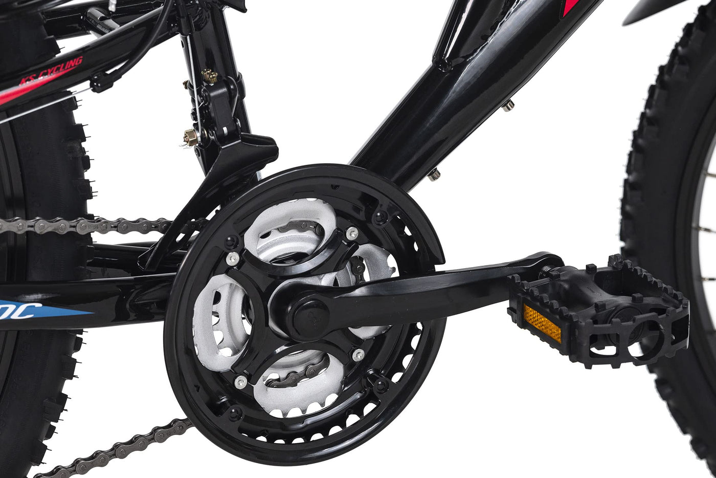 KS Cycling Mountainbike Fully ATB 24" Zodiac schwarz-rot RH 38 cm