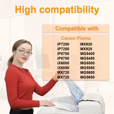 D&C 20x Druckerpatronen Kompatibel für Canon PGI-550 XL CLI-551 XL für Canon Pixma MG7100 MG7150 MG7550 MX925 iP7200 iP7250 MG5400 Series MG5450 MG5550 MG5650 MG5655 MX725 MX920 iP8750 iX6850 MG6350