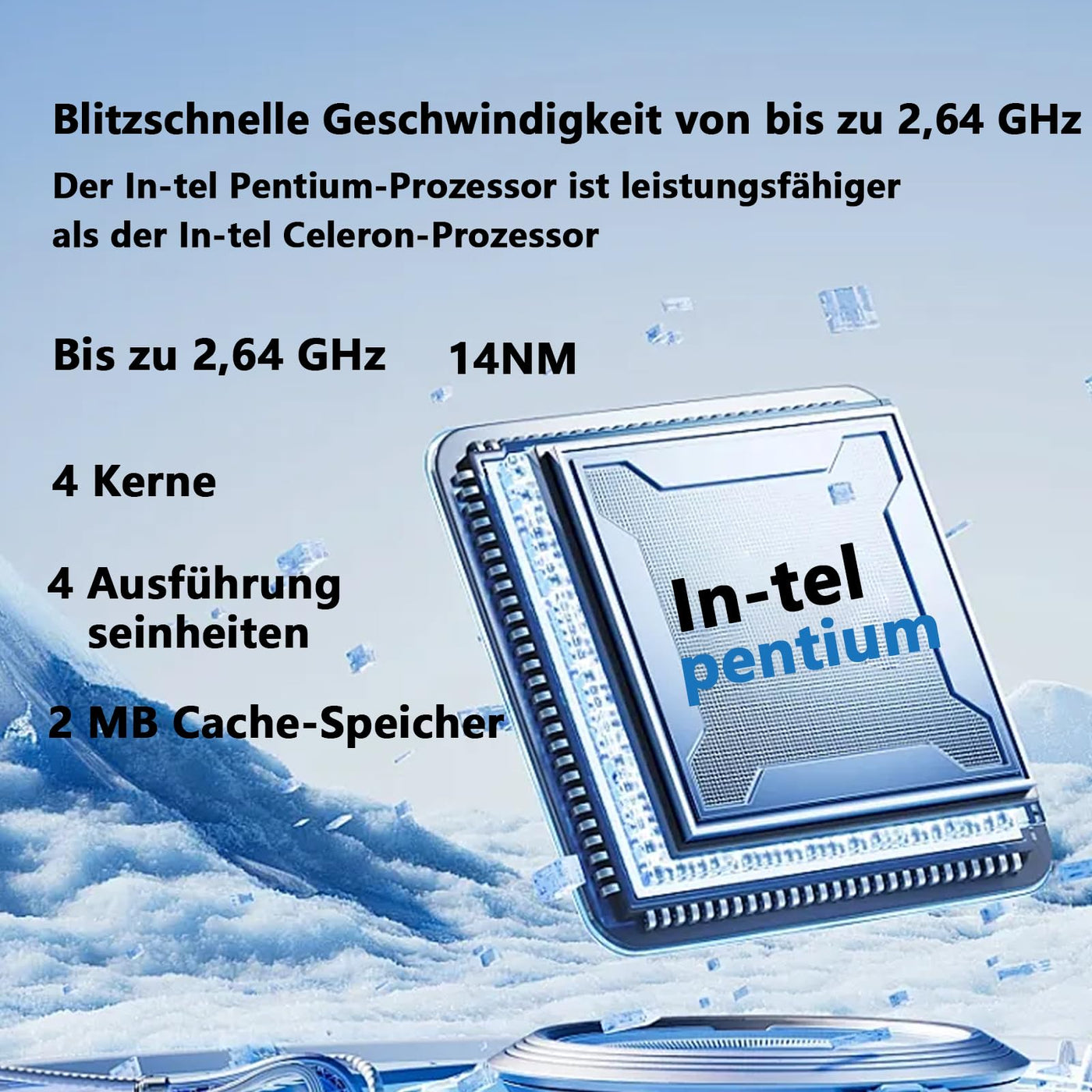 16-Zoll-Laptop, tragbarer Laptop mit 8GB DDR und 256GB SSD,erweiterbar auf 1 TB.Pentium-Quad-Core-Prozessor bis zu 2,64 GHz.9000-mAh-Akku.Mini-HDMI-Schnittstelle.Dualband-WLAN.Webcam.Schlanke Laptops