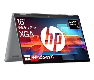 HP Envy x360 2-in1 Convertible Laptop PC | AMD Ryzen 5 8640HS | KI optimiert | 16” WUXGA Touchscreen | 16GB RAM | 512GB SSD | AMD Radeon-Grafikeinheit | Windows 11 Home | QWERTZ Copilot Key | Silber