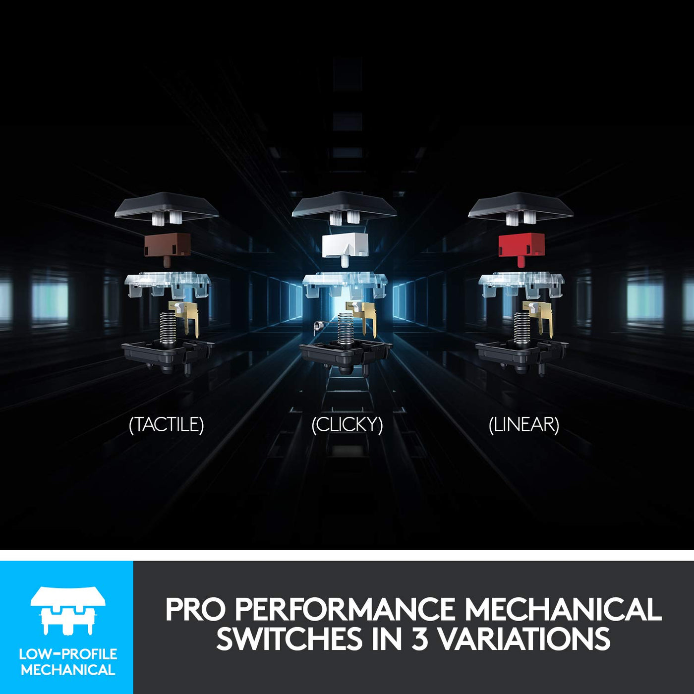Logitech G915 LIGHTSPEED kabellose mechanische Gaming-Tastatur, Taktiler GL-Tasten-Switch mit flachem Profil, LIGHTSYNC RGB, Ultraschlankes Design, Deutsches QWERTZ-Layout - Carbon
