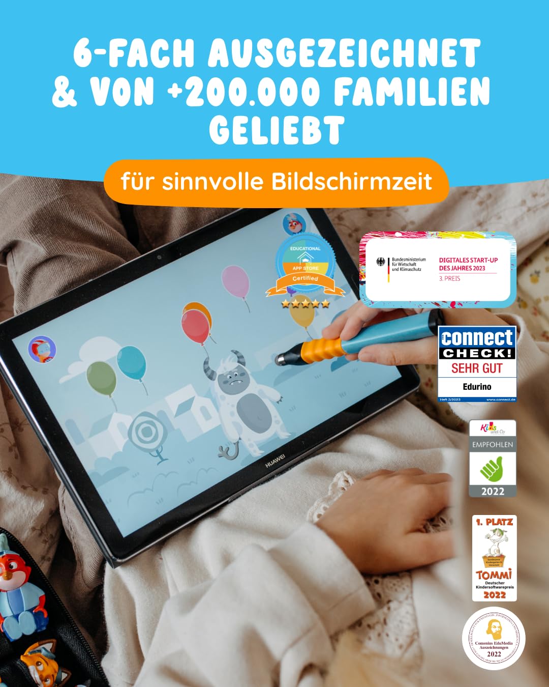 Edurino Figur Niki Erstes Englisch ab 4 Jahren inkl. App | Innovatives & digitales Lernspiel | Spielerisches Englisch Lernen für Kinder | Über 150 Wörter & Phrasen (Figur Niki)