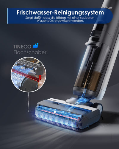 Tineco Floor One S5 Smart Nass-Trocken-Sauger mit iLoop Technologie, All-in-One-Nass Trockensauger Kabellos mit Dual-Tank-Design | Selbstreinigung LED-Display für Harte Boden, Tierhaare