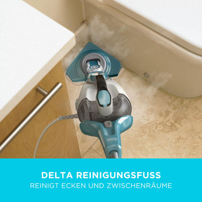 BLACK+DECKER Dampfreiniger 1600W 2in1 Dampfbesen mit Handdampfgerät (für hygienische, gründliche Sauberkeit, für die Reinigung des gesamten Haushaltes, inkl. 11-tlg. Zubehör) BHSM166DSM-QS