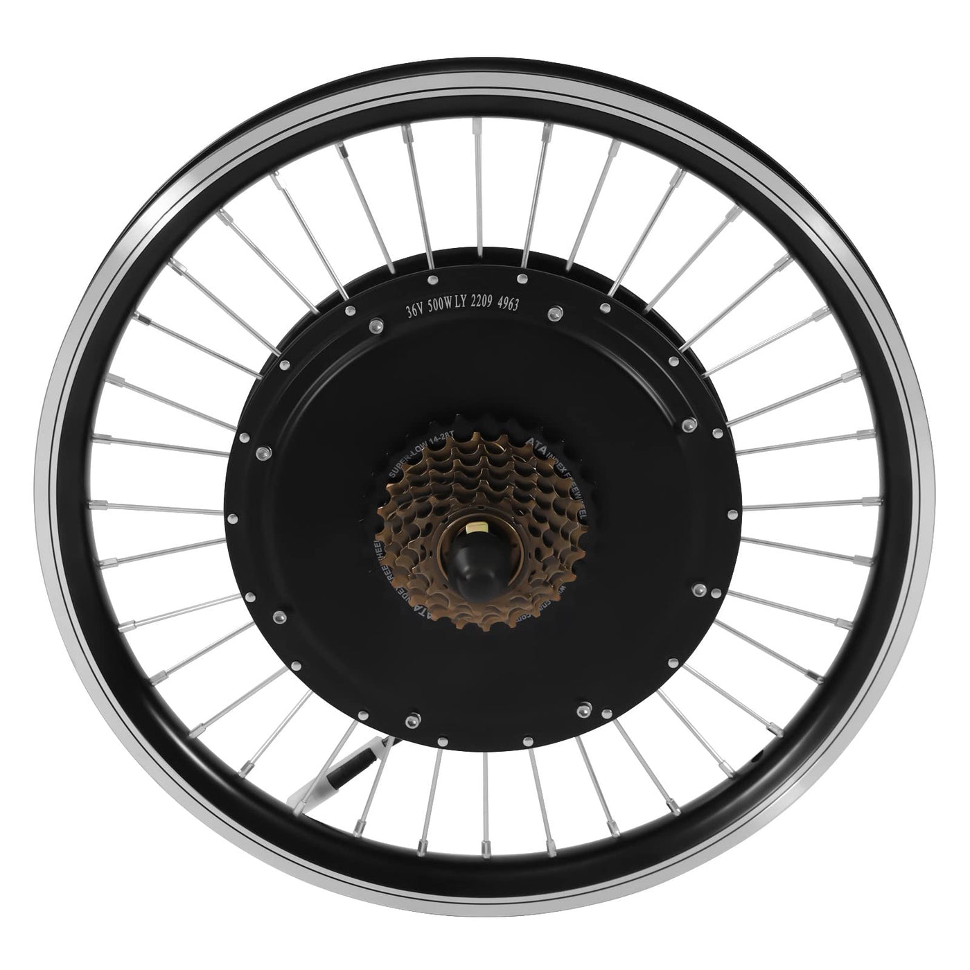 FortyFor 20" E-Bike Umbausatz mit LCD Display, 500W Wasserdicht Ebike Umbausatz Elektro Fahrrad Nabenmotor Kit für Hinterrad