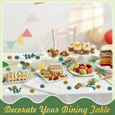 Moosono 200 Stück Konfetti Geburtstag Grün, Streudeko für Party