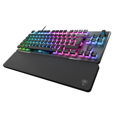 Turtle Beach Vulcan II TKL Pro - Magnetisch-mechanische RGB-Gaming-Tastatur, Analoge Halleffekt-Schalter, Medientasten, Handballenauflage, Aluminium-Abdeckplatte