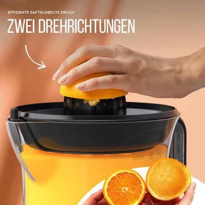 Balter ZP-04 Zitronenpresse Elektrisch – Hohe Saftausbeute, 2 Drehrichtungen & 2 Kegel– Zitruspresse – orangenpresse Entsafter Saftpresse Juicer - Spülmaschinenfest, BPA Frei