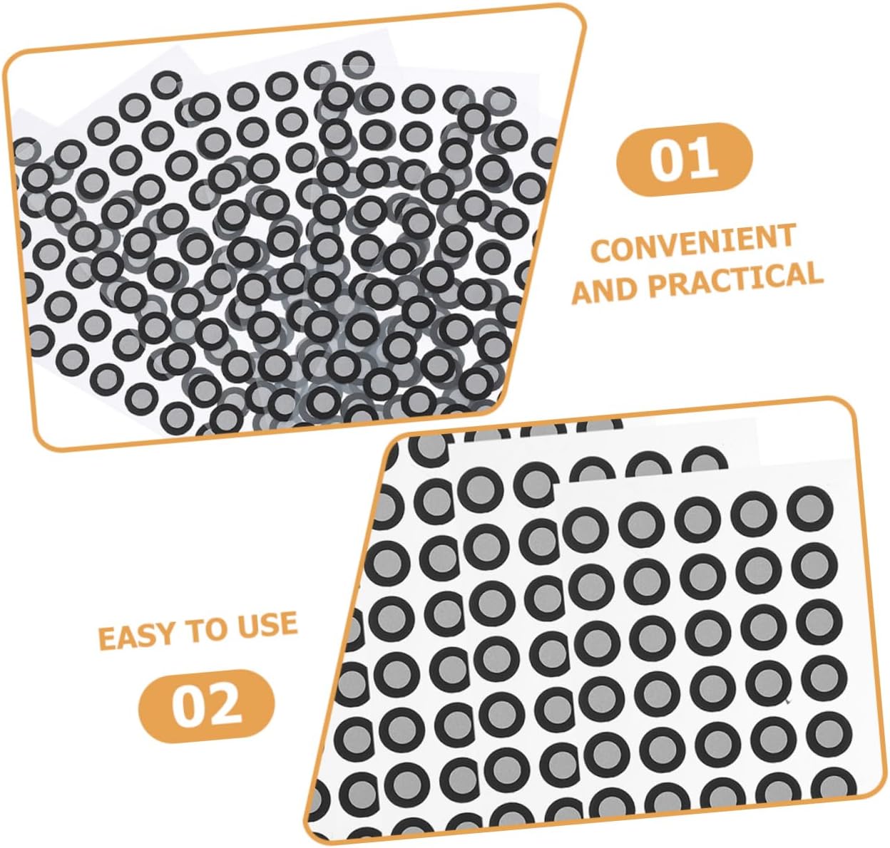 UKCOCO 15 Blätter Reflektierende Folie Für Den Scanner Logo-Aufkleber Referenzpunkte Zum Scannen Reflektierende Filmbezugspunkte Bezugsmarkierungspunkt Das Haustier Das Schild 3D