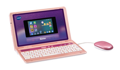 Vtech Genio Lernlaptop pink – Lerncomputer mit Internetzugang, Textprogramm und Lerninhalten zu Buchstaben, Wörtern, Mathe, Logik u. v. m. – Für Kinder von 5-12 Jahren