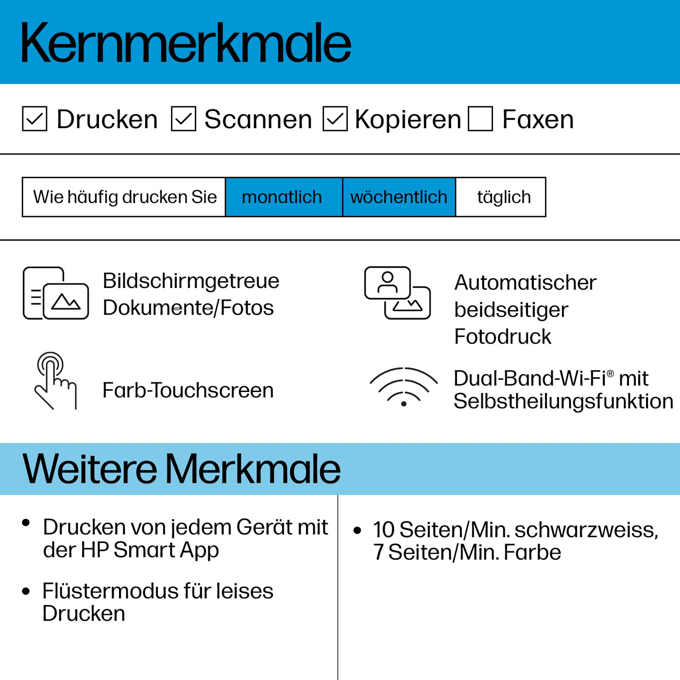 HP ENVY 6120e , Multifunktionsdrucker, 3 Monate gratis drucken mit HP Instant Ink inklusive, Drucken, Kopieren, Scannen, Mobiler Faxversand, Wi-Fi, Beidseitiger Druck