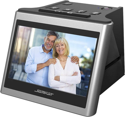 Somikon Diascan: Stand-Alone-Dia- & Negativscanner, 5"/12,5 cm IPS-Display, 22 MP, HDMI (Negative digitalisieren, Diascanner mit Displays, Betrachter)