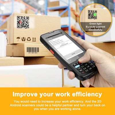 NETUM Handheld PDA Android 9.0 Terminal 2D Barcode Scanner LCD 4 Zoll Touchscreen mit WiFi 4G Bluetooth GPS PDA Barcode Reader