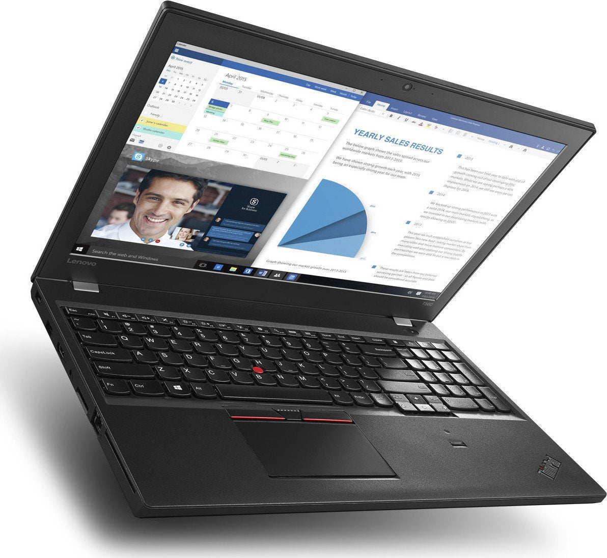Lenovo ThinkPad T560 15,6 Zoll 1920×1080 Full HD Intel Core i5 256GB SSD Festplatte 8GB Speicher Windows 11 Pro Webcam Business Notebook Laptop (Generalüberholt)