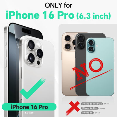 TUCCH Hülle für iPhone 16 Pro Handyhülle [RFID Blocker] TPU [Kartenfächer] Schutzhülle [Ständer] Stoßfeste Klapphülle, Bookcase Kompatibel mit iPhone 16 Pro 5G 2024 (6,3 Zoll), Schwarz