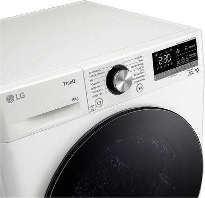 LG V9AYXT, Trockner A+++, 10 kg, Wärmepumpentrockner mit Dual Inverter Wärmepumpentechnologie, 60 x 66 x 85 cm, Allergy Care Programm, Trockner mit Smart ThinQ-Technologie, Weiß
