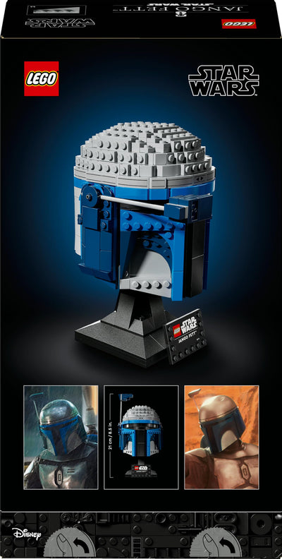 LEGO Star Wars 75408 Jango Fett Helm - Mandalorian Bauset für Erwachsene - Modell mit Ständer, Namensschild und Verstellbarer Antenne - Geschenk für Fans von Angriff der Klonkrieger