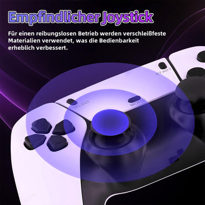 M15 Retro Konsole 4k, Tragbare Video Emulator Spielekonsole mit eingebauten 50000+ Klassische Spiele 28 Emulatoren, Plug and Play Spiel Stick für TV mit 2 x 2.4G Spiel Kontrolleure(128G)