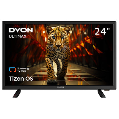 DYON ULTIMAX 24H-TI-W - 24 Zoll (60 cm) HD Smart TV mit Tizen OS, Triple Tuner (DVB-C/-S2/-T2), Samsung Smart Hub, Prime Video, Netflix, Disney+ [2025]
