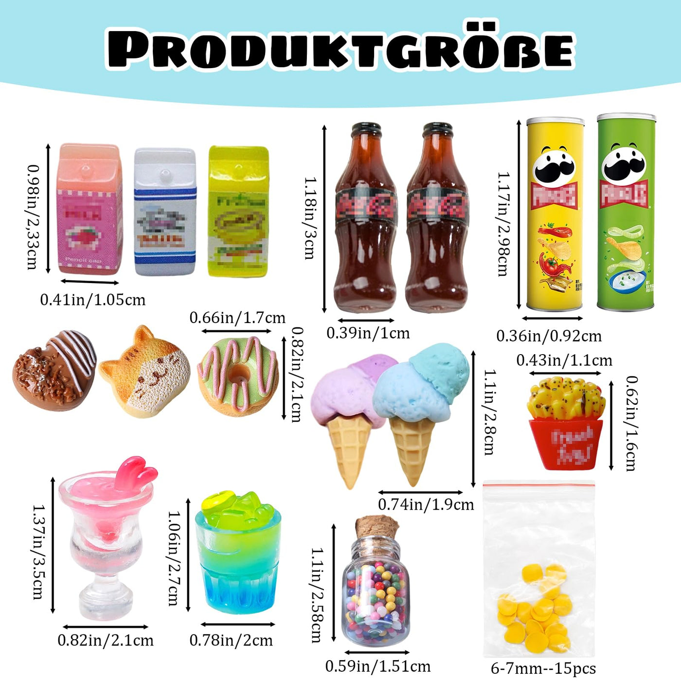 17-teiliges Miniatur Zubehör Set – Wichtel Zubehör Weihnachten – Puppenhaus & Wichteltür Deko – Mini Essen & Getränke aus Harz – 1:12 Maßstab für DIY & Miniaturwelt