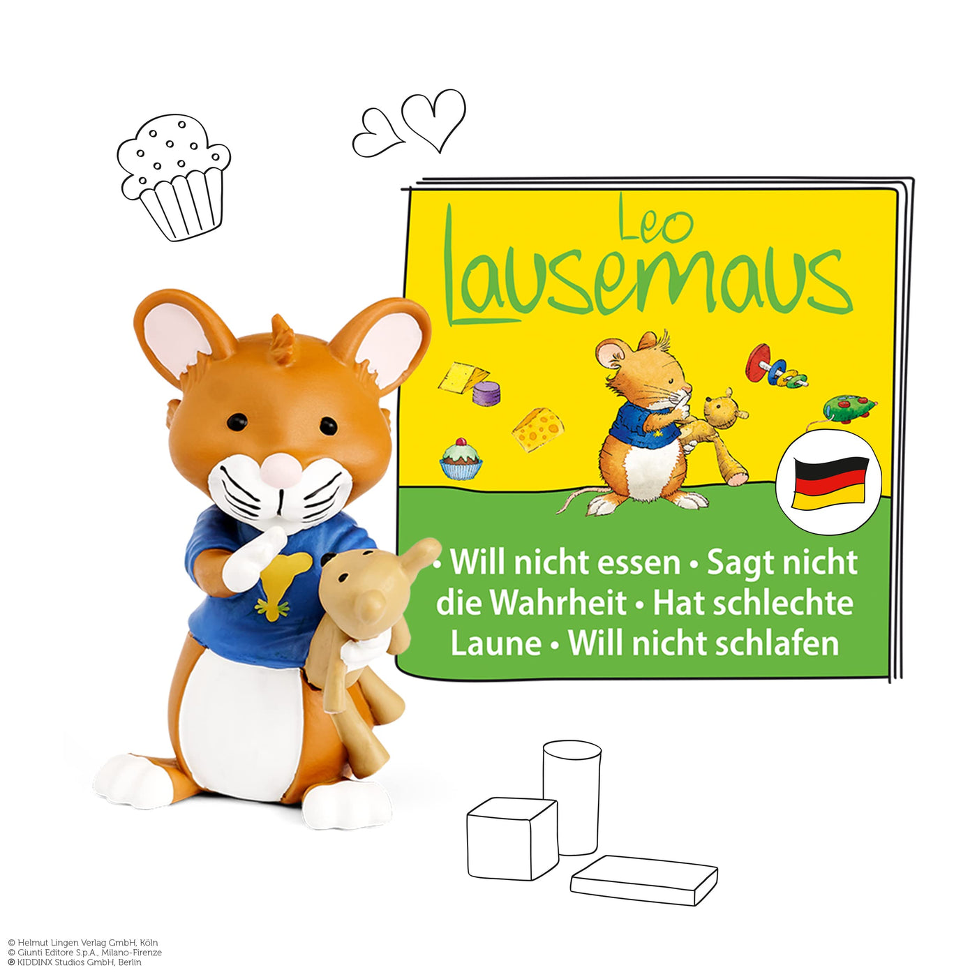 tonies Hörfiguren Bundle für Toniebox, 3 x Leo Lausemaus Figur mit jeweils 4 spannenden Abenteuern für Kinder ab 3 Jahren